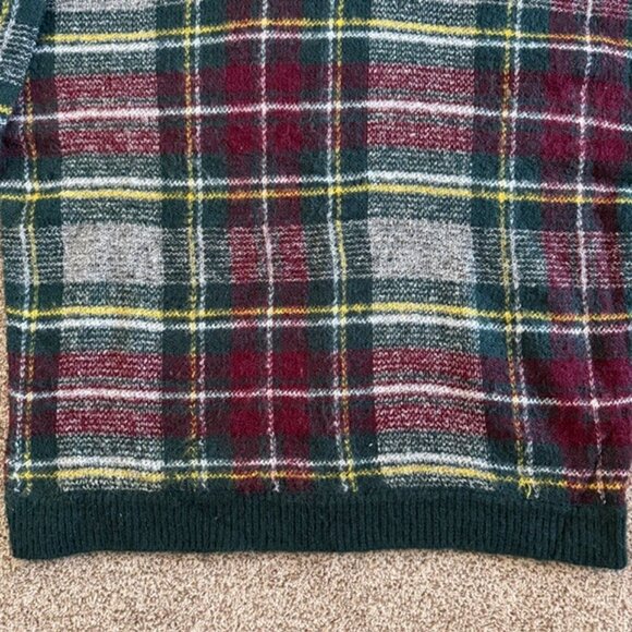 Vintage 80s OUTBACK RED Tartan Plaid Wool Sweater Large - Picture 7 of 10